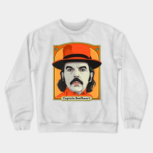 Captain Beefheart  - Retro Original Fan Illustration Crewneck Sweatshirt by DankFutura